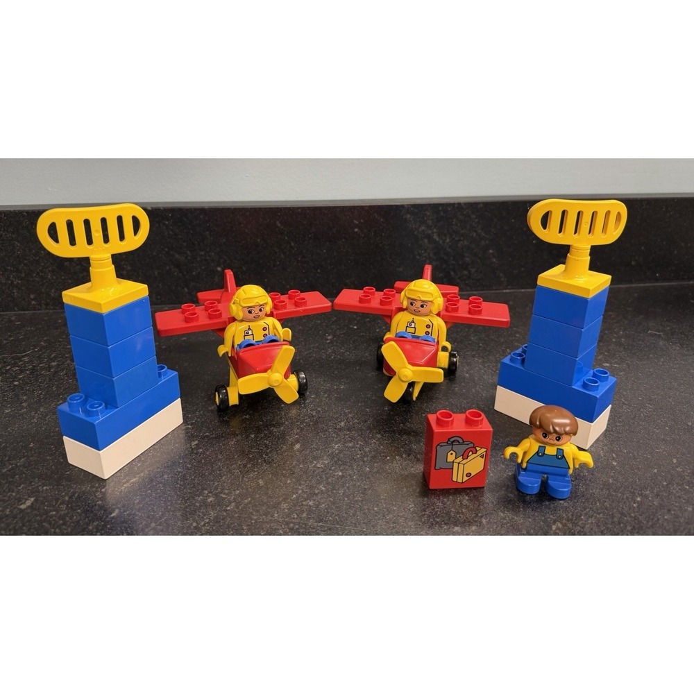 Vintage LEGO DUPLO 2676 Bertie Little Red Plane LOT 2 Complete Sets Extras
